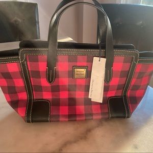 Dooney & Bourke limited edition black and red checked small shopper